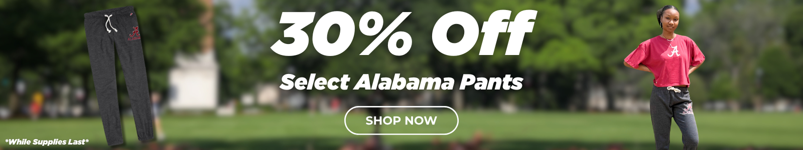 Crimson and White select pants.
